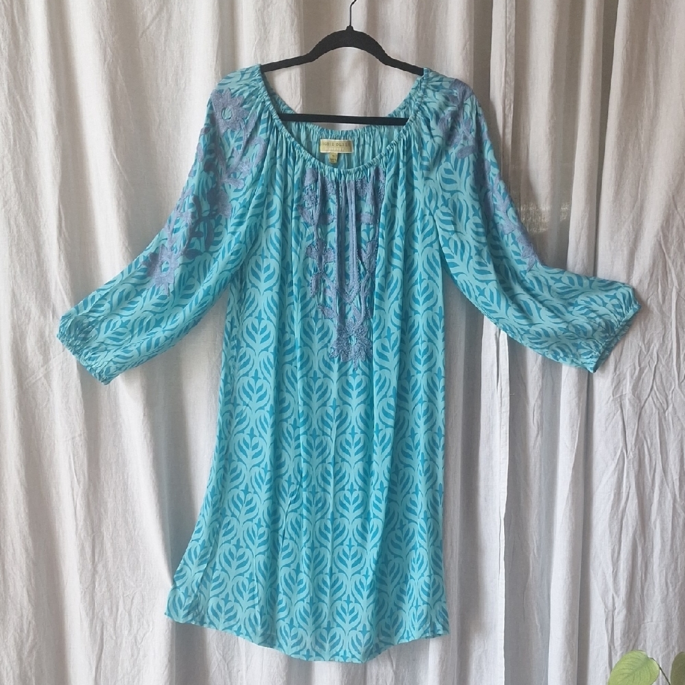 Sigrid Olsen Turquoise and Lavender Tunic